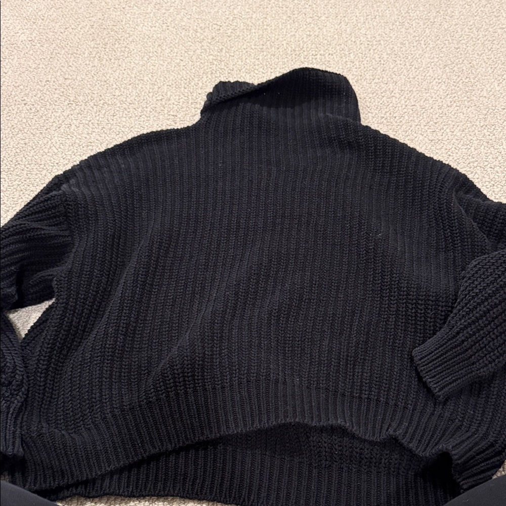 Free People Midnight Ribbed Turtleneck Sweater